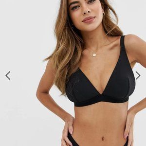 3PK ASOS Fuller Bust Triangle Bralette Black 34DDD